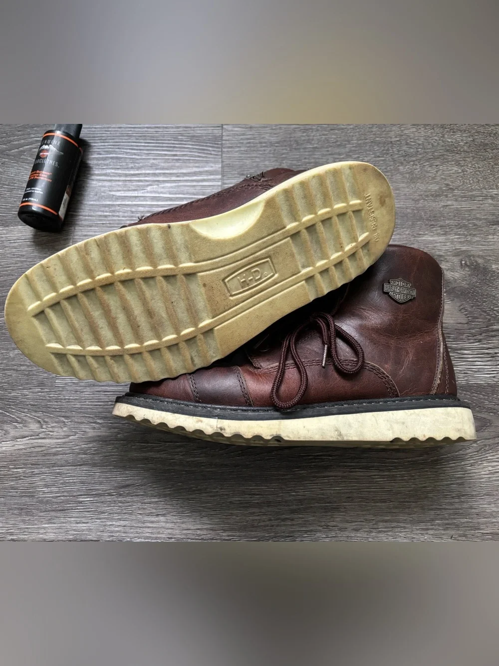 Harley-Davidson Dark Brown Leather Men’s Lace-Up Boots